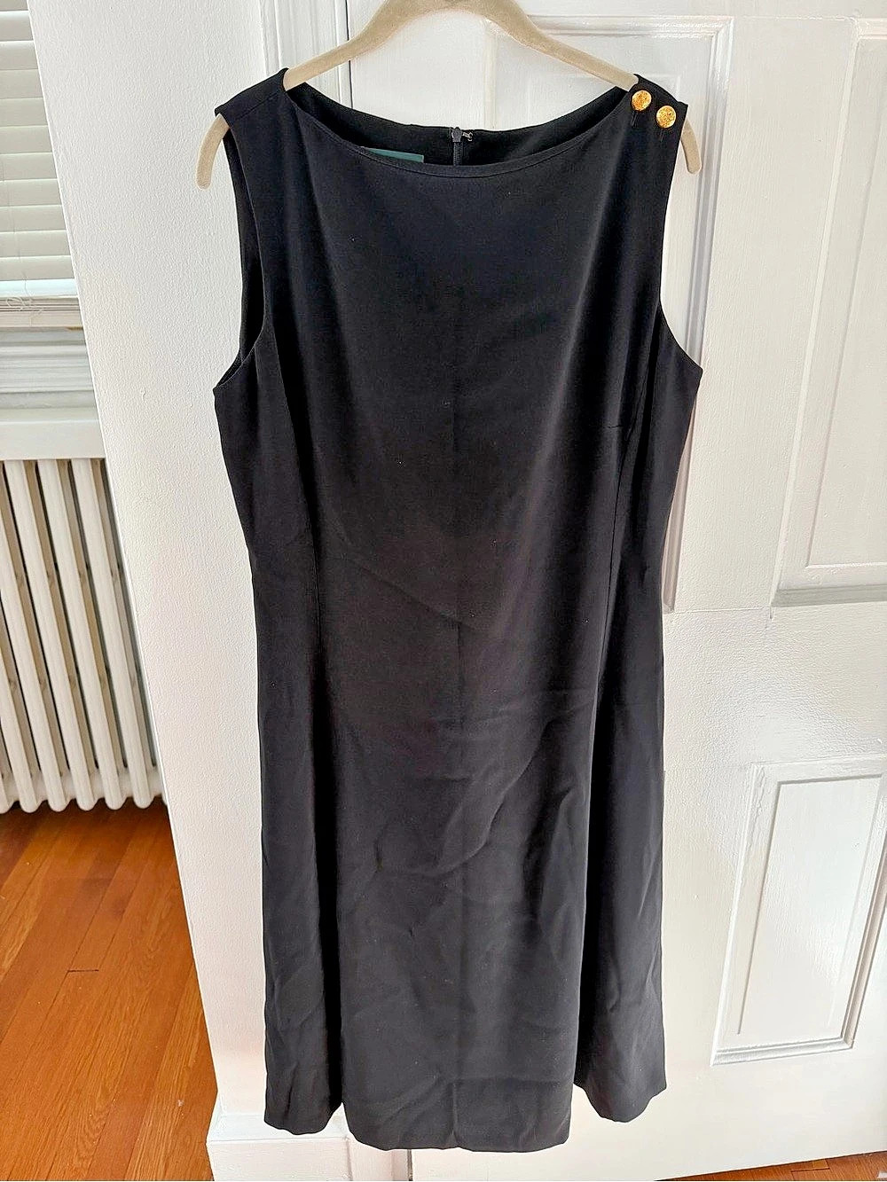 Ralph Lauren Black Midi Dress Size 14 Like New
